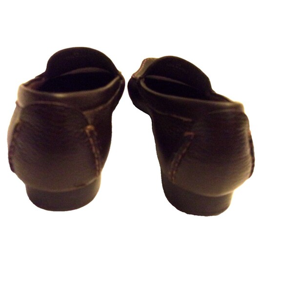Talbots Brown Butter Soft Leather Loafers Sz. 8 B Square Toe - Picture 4 of 8